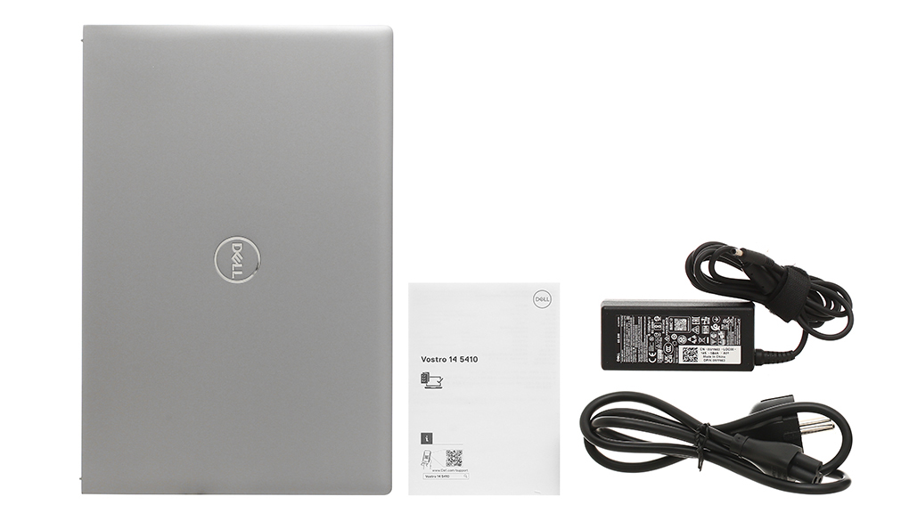 Bộ sản phẩm gồm: Dây nguồn, Sách hướng dẫn, Thùng máy, Sạc Laptop Dell