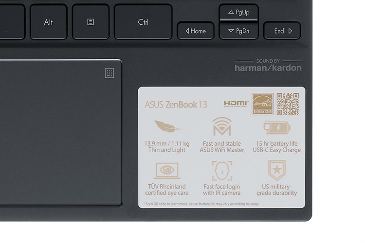 Laptop Asus ZenBook UX325EA i5 1135G7/8GB/512GB/Cáp/Túi/Win11 (KG656W) Màu Xám