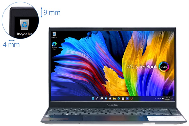 Laptop Asus ZenBook UX325EA i5 1135G7/8GB/512GB/Cáp/Túi/Win11 (KG656W) Màu Xám