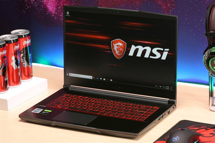 Laptop MSI Gaming GF63 Thin 10SC i5 10500H/8GB/512GB/4GB GTX1650 Max-Q/Win10 (805VN) Màu Đen