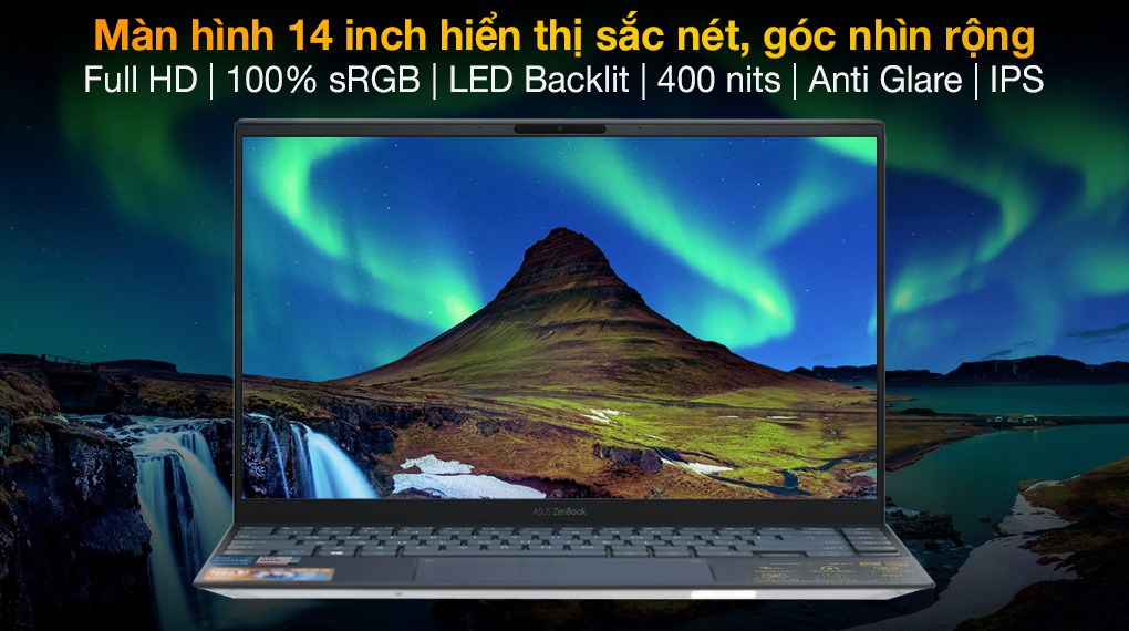 Laptop Asus ZenBook UX425E i5 1135G7/8GB/512GB/Cáp/Túi/Win11 (KI749W)