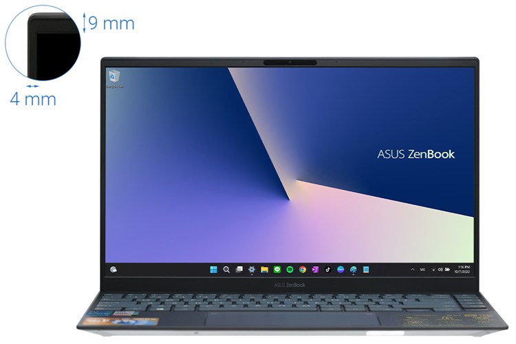Laptop Asus ZenBook UX425E i7 1165G7/16GB/512GB/Cáp/Túi/Win11 (KI843W) Màu Xám