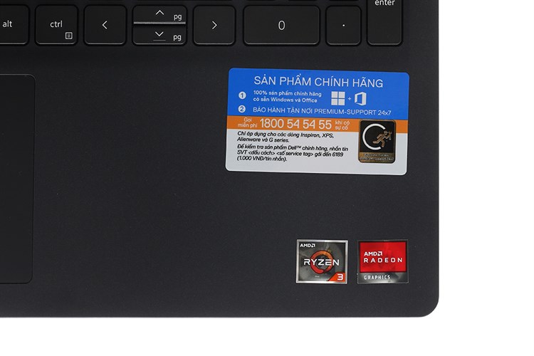 Laptop Dell Inspiron 15 3515 R3 3250U/8GB/256GB/Office H&S/Win11 (G6GR71) Màu Đen