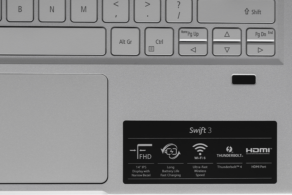 Laptop Acer Swift 3 SF314 511 55QE i5 1135G7/16GB/512GB/Win11 (NX.ABNSV.003) Màu Bạc