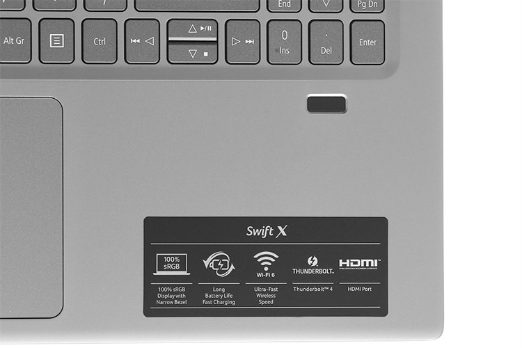 Laptop Acer Swift X SFX16 51G 516Q i5 11320H/16GB/512GB/4GB RTX3050/Win11 (NX.AYKSV.002) Màu Xám