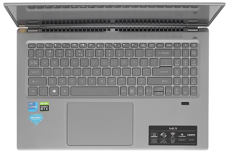 Laptop Acer Swift X SFX16 51G 516Q i5 11320H/16GB/512GB/4GB RTX3050/Win11 (NX.AYKSV.002) Màu Xám