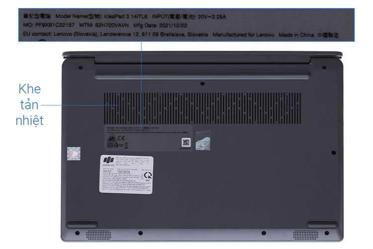 Laptop Lenovo IdeaPad 3 14ITL6 I3 1115G4/8GB/512GB/Win11 (82H700VAVN) Màu Xám