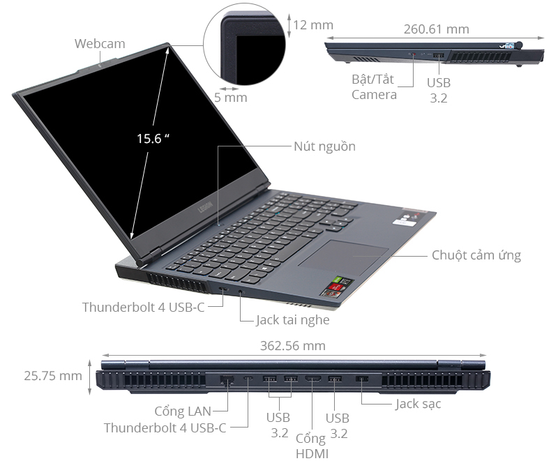 Lenovo Gaming Legion 5 15ACH6 R5 5600H/8GB/512GB/4GB RTX3050/165Hz/Win11 (82JW00KLVN)