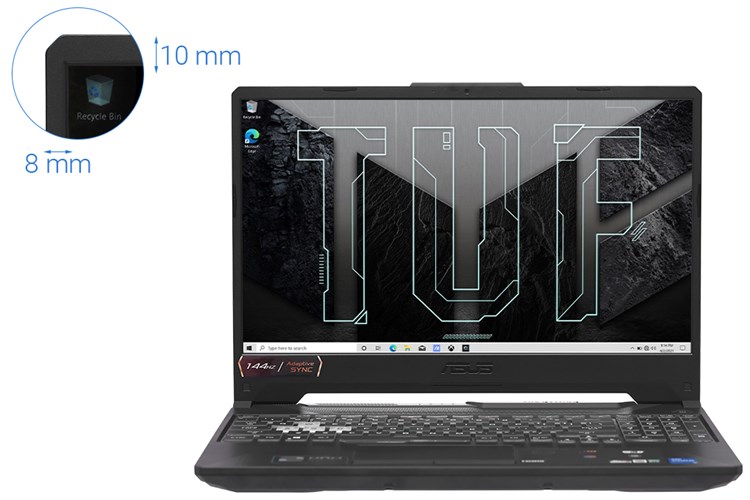 Laptop Asus TUF Gaming FX506HCB i5 11400H/8GB/512GB/4GB RTX3050/144Hz/Win11 (HN144W) Màu Đen