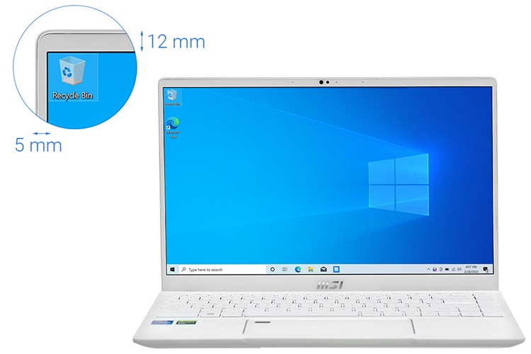 Laptop MSI Prestige 14 A11SC i7 1195G7/16GB/512GB/4GB GTX1650 Max-Q/Win10 (202VN) Màu Trắng