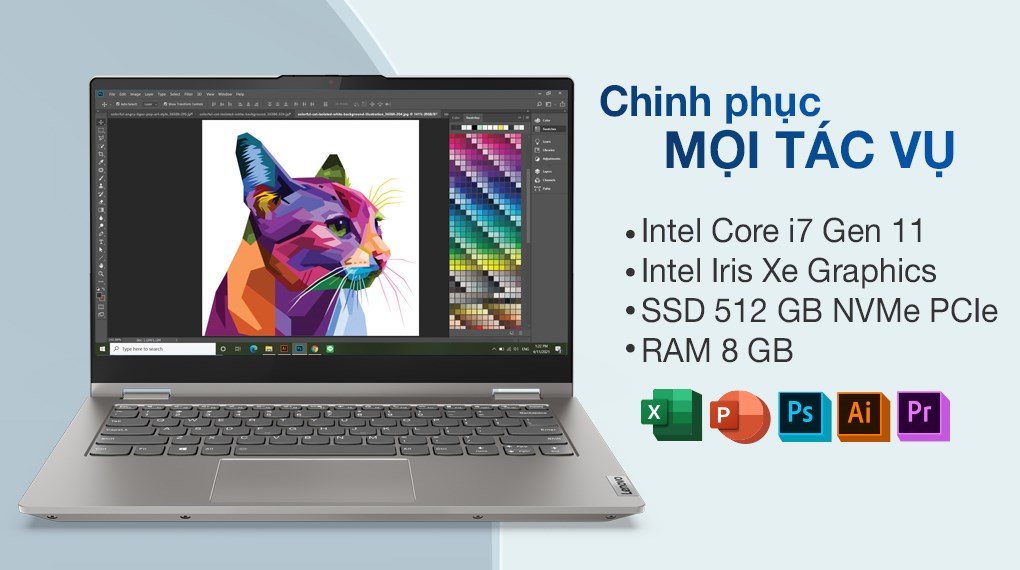 Laptop Lenovo ThinkBook 14s Yoga ITL i7 1165G7/8GB/512GB/Touch/Pen/Win11 (20WE007PVN)