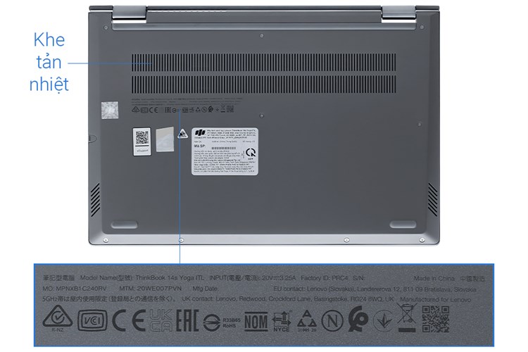 Laptop Lenovo ThinkBook 14s Yoga ITL i7 1165G7/8GB/512GB/Touch/Pen/Win11 (20WE007PVN) Màu Xám