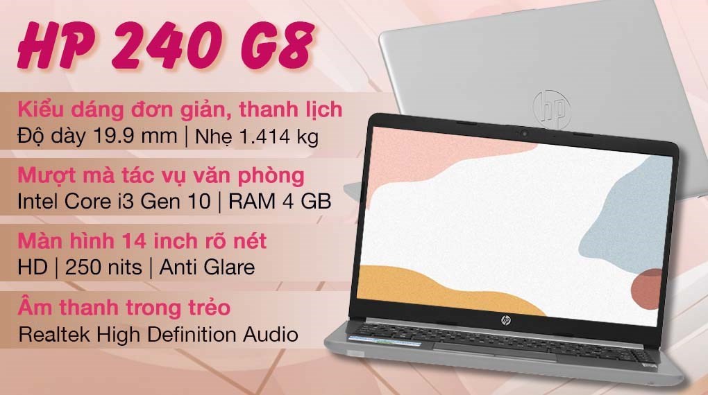 Laptop HP 240 G8 i3 1005G1/4GB/512GB/Win10 (519A5PA)