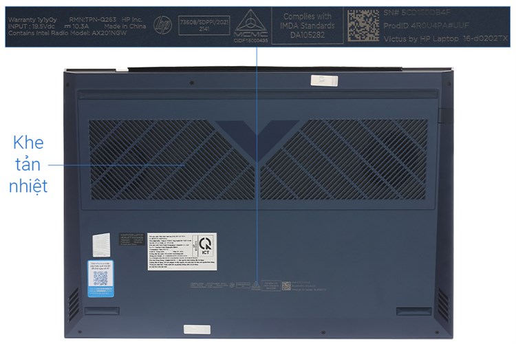 Laptop HP Gaming VICTUS 16 d0202TX i5 11400H/8GB/32GB+512GB/4GB RTX3050Ti/144Hz/Win11 (4R0U4PA) Màu Xanh