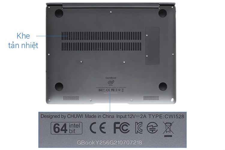Laptop CHUWI GemiBook J4125/8GB/256GB/Win10 Màu Xám