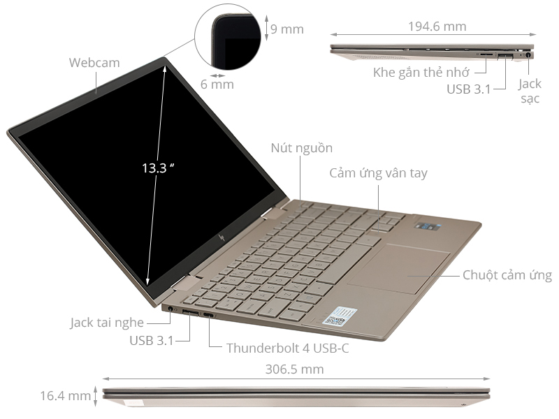 HP Envy X360 13 bd0530TU i5 1135G7/8GB/512GB/Touch/Pen/Win11 (4Y0Y4PA)