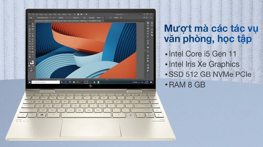 Laptop HP Envy X360 13 bd0530TU i5 1135G7/8GB/512GB/Touch/Pen/Win11 (4Y0Y4PA)