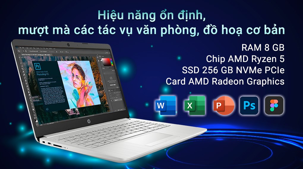 Laptop HP 14s fq1066AU R5 (4K0Z6PA) - Chính hãng, trả góp