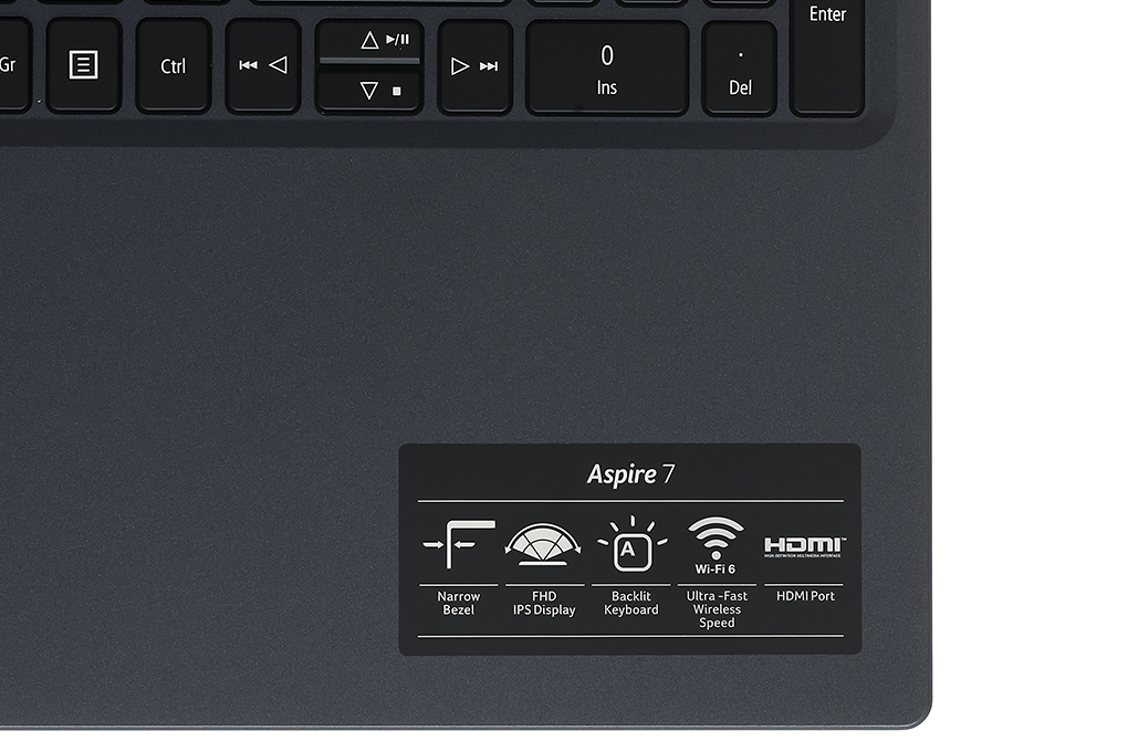 Laptop Acer Aspire 7 Gaming A715 75G 58U4 i5 10300H/8GB/512GB/4GB GTX1650/Win11 (NH.Q97SV.004) giá rẻ