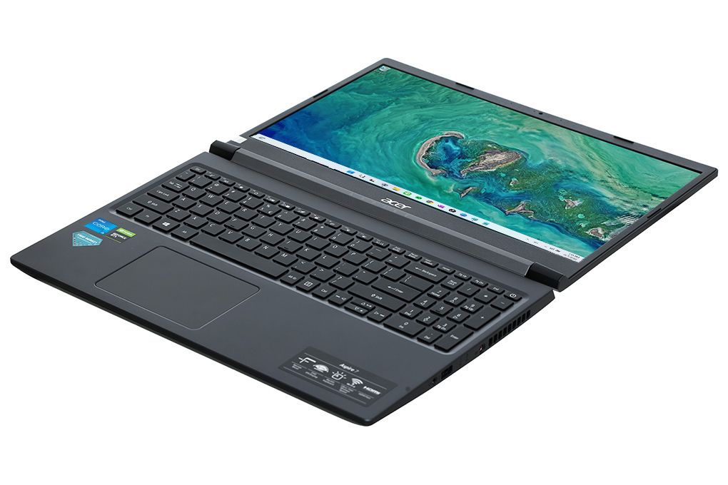 Laptop Acer Aspire 7 Gaming A715 75G 58U4 i5 10300H/8GB/512GB/4GB GTX1650/Win11 (NH.Q97SV.004) Màu Đen