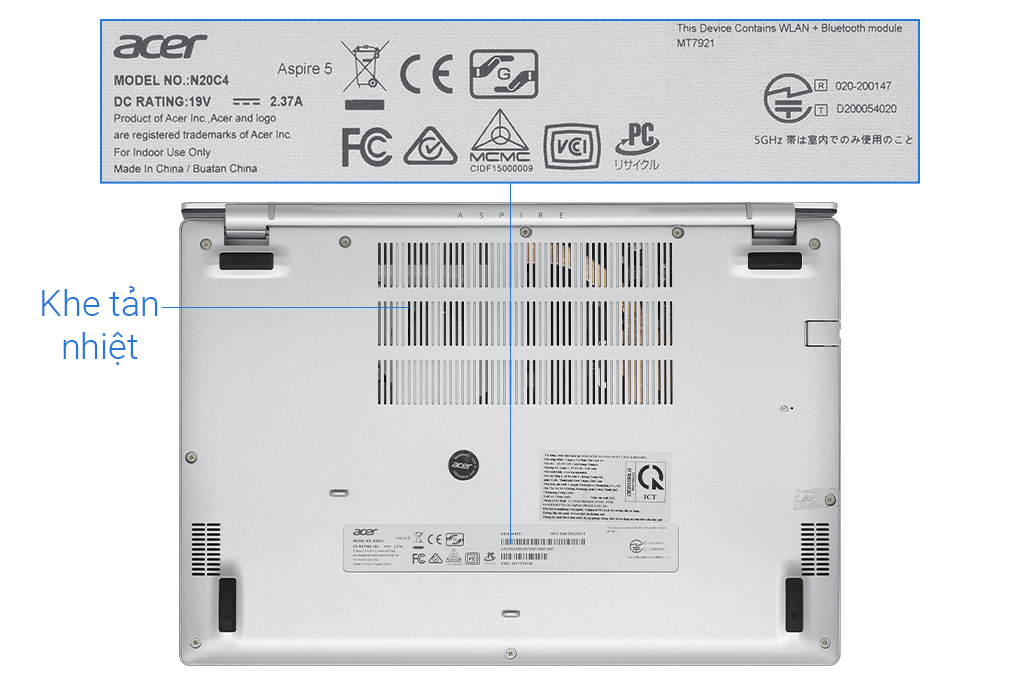 Laptop Acer Aspire 5 A514 54 5127 - NX.A28SV.007 (i5 1135G7, 8GB, 512GB, Full HD, Win11) Màu Bạc