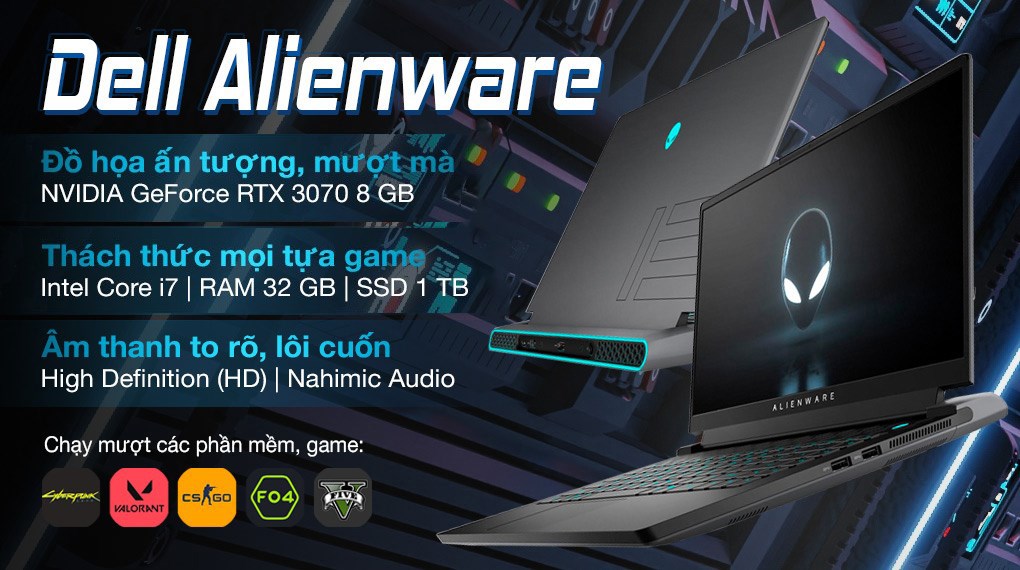 Laptop Dell Gaming Alienware m15 R6 i7 (70272633) - Chính hãng