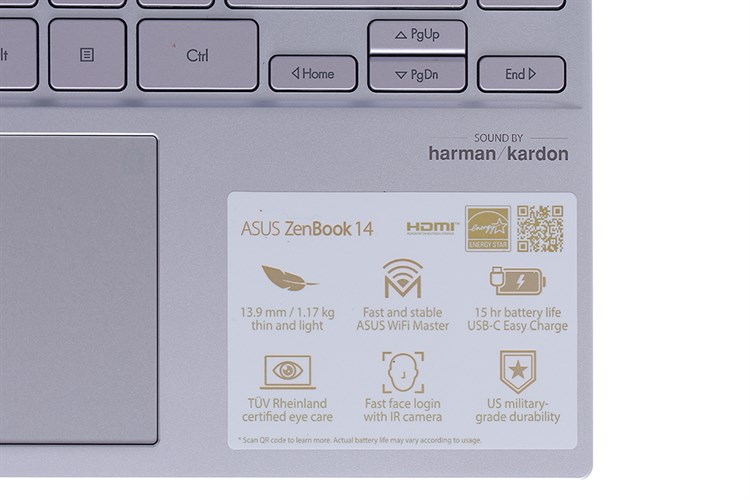 Laptop Asus ZenBook UX425EA i5 1135G7/8GB/512GB/Cáp/Túi/Win11 (KI883W) Màu Tím