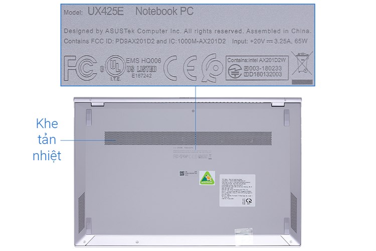 Laptop Asus ZenBook UX425EA i5 1135G7/8GB/512GB/Cáp/Túi/Win11 (KI883W) Màu Tím