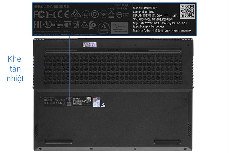 Laptop Lenovo Gaming Legion 5 15ITH6 i7 11800H/16GB/512GB/4GB RTX3050Ti/165Hz/Win11 (82JK00FNVN) Màu Xanh