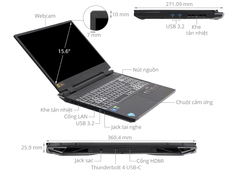 Bức ảnh Laptop Acer Nitro 5 Tiger sẽ khiến bạn trầm trồ và trầm luân về hiệu suất của chiếc laptop này. Với cấu hình mạnh mẽ và thiết kế tinh tế, chiếc laptop này sẽ đem lại trải nghiệm chơi game tuyệt vời nhất cho bạn. Đừng bỏ lỡ cơ hội để sở hữu sản phẩm tuyệt vời này.
