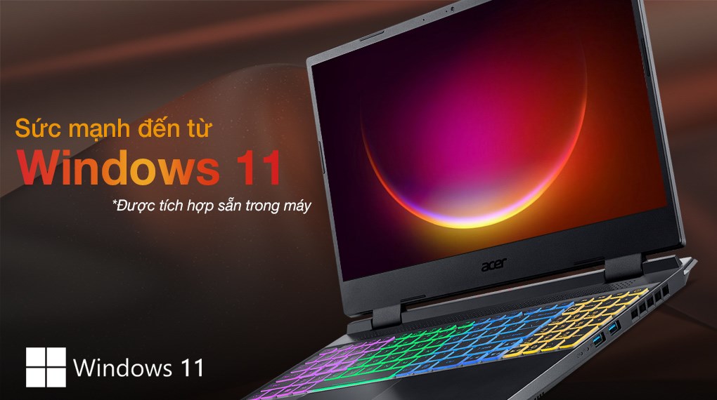 Laptop Acer Gaming Nitro 5 Tiger AN515 58 52SP - NH.QFHSV.001 (i5 12500H, 8GB, 512GB, RTX 3050 4GB, Full HD 144Hz, Win11)