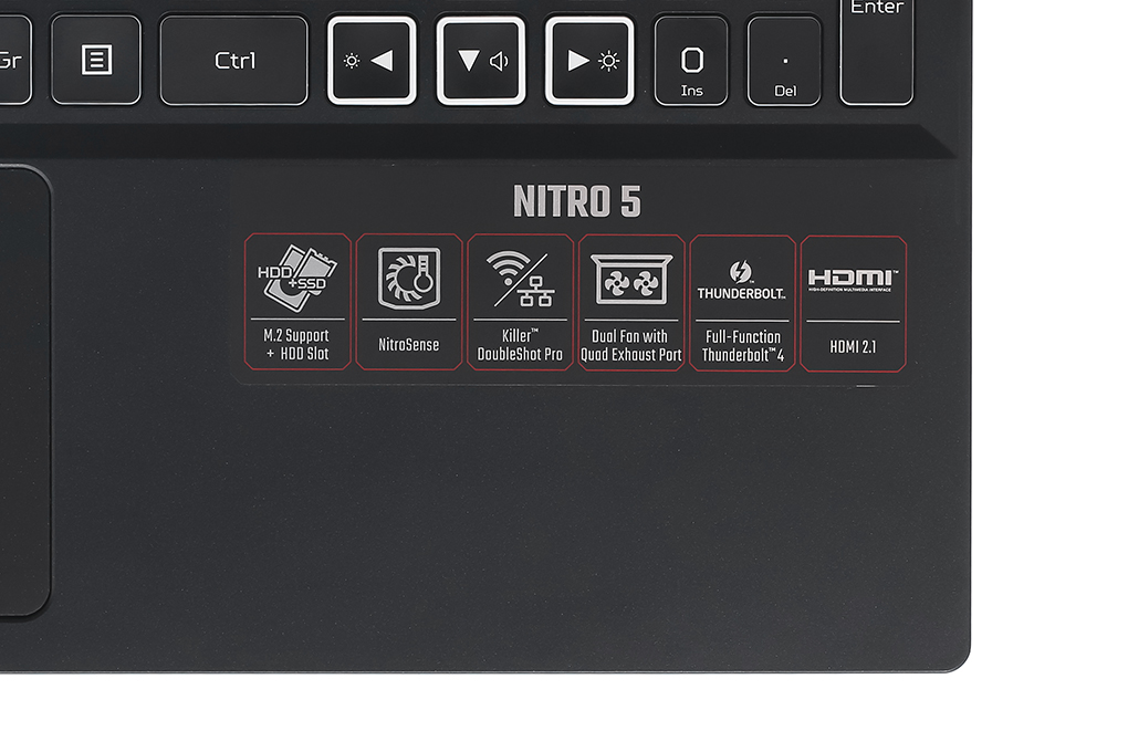 Laptop Acer Gaming Nitro 5 Tiger AN515 58 52SP - NH.QFHSV.001 (i5 12500H, 8GB, 512GB, RTX 3050 4GB, Full HD 144Hz, Win11) Màu Đen