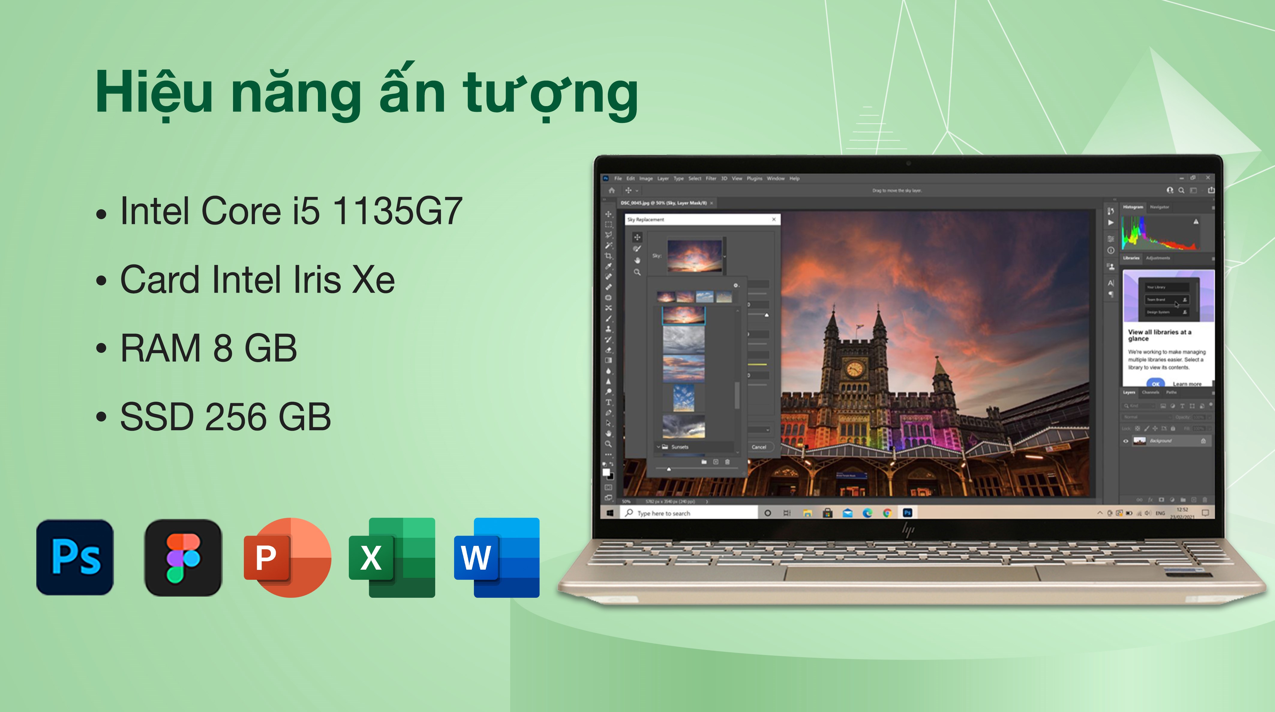 Laptop HP Envy 13 ba1537TU i5 1135G7/8GB/256GB/Win11 (4U6P0PA)