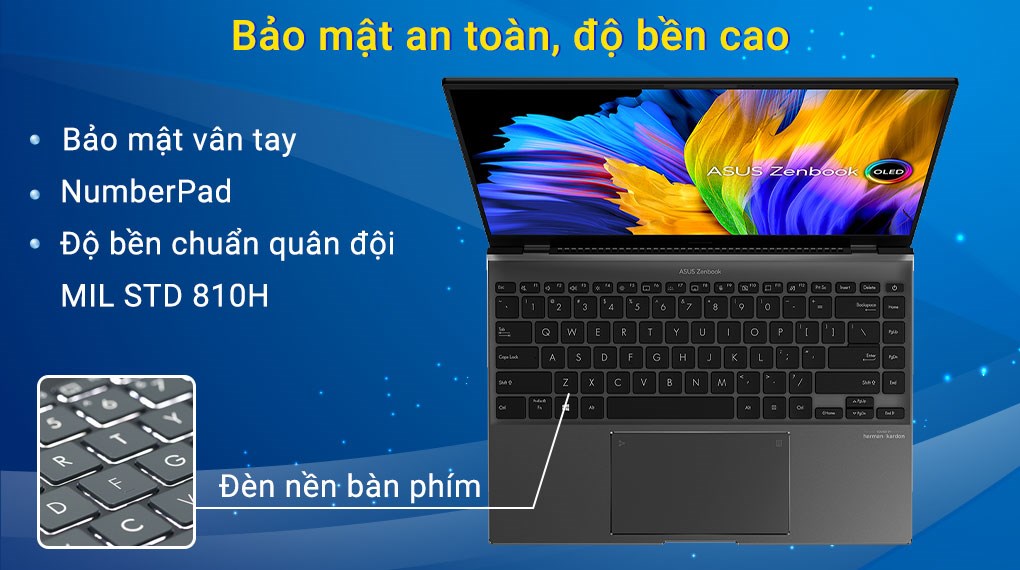 Laptop Asus ZenBook 14X OLED UM5401QA R5 5600H/8GB/512GB/90Hz/Touch/Pen/Cáp/Túi/Win11 (KN209W)