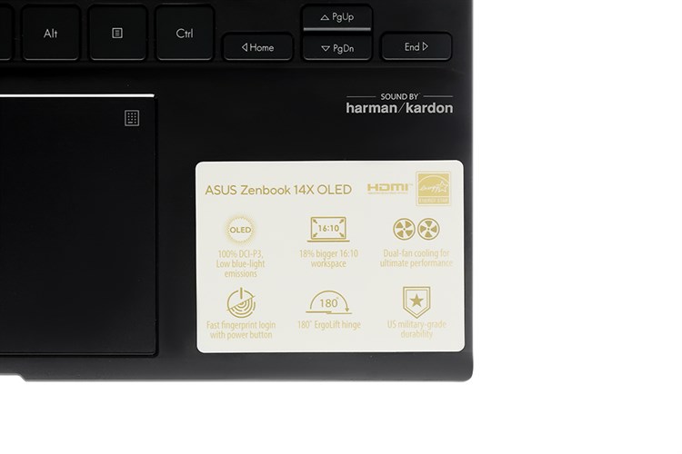 Laptop Asus ZenBook 14X OLED UM5401QA R5 5600H/8GB/512GB/90Hz/Touch/Pen/Cáp/Túi/Win11 (KN209W) Màu Đen