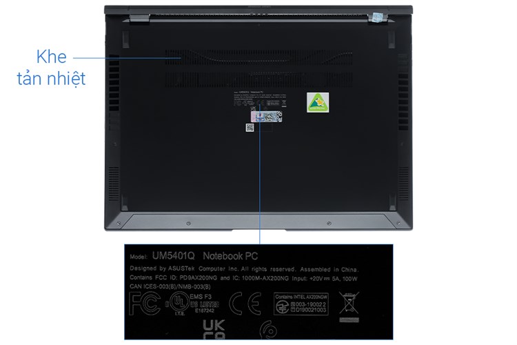 Laptop Asus ZenBook 14X OLED UM5401QA R5 5600H/8GB/512GB/90Hz/Touch/Pen/Cáp/Túi/Win11 (KN209W) Màu Đen