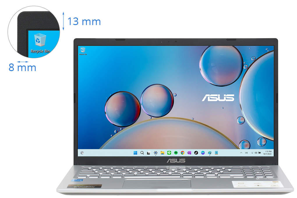 Laptop Asus VivoBook X515EA i7 1165G7/8GB/512GB/Win11 (EJ1918W) Màu Bạc