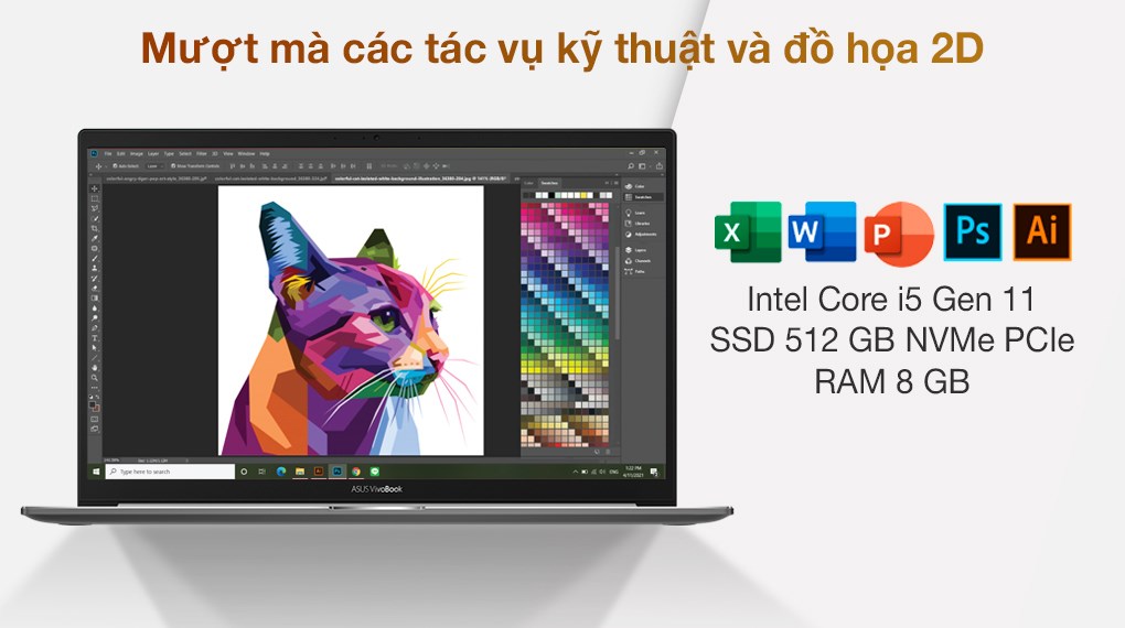 Laptop Asus VivoBook S533EQ i5 1135G7/8GB/512GB/2GB MX350/Win11 (BN441W)