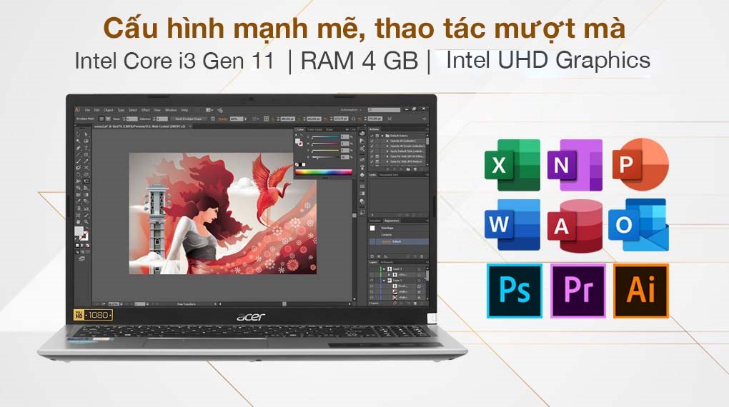 Laptop Acer Aspire A315 58 35AG i3 1115G4/4GB/256GB/Win11 (NX.ADDSV.00B)