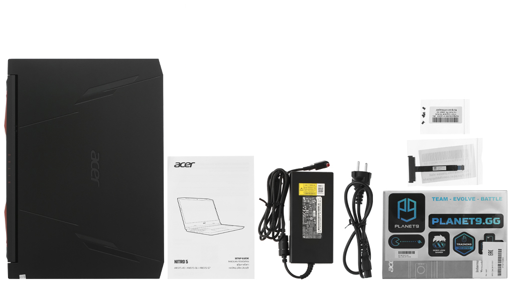 Bộ sản phẩm gồm: Dây nguồn, Sách hướng dẫn, Thùng máy, Sạc Laptop Acer, Cáp ( KIT nâng cấp HDD )