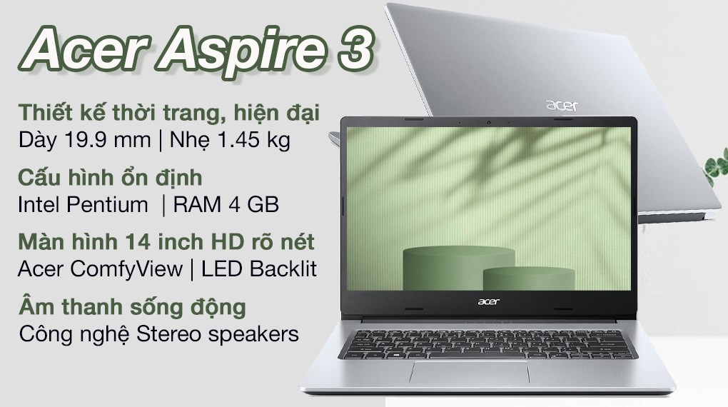 Laptop Acer Aspire 3 A314 35 P3G9 N6000/4GB/256GB/Win11 (NX.A7SSV.007) hover