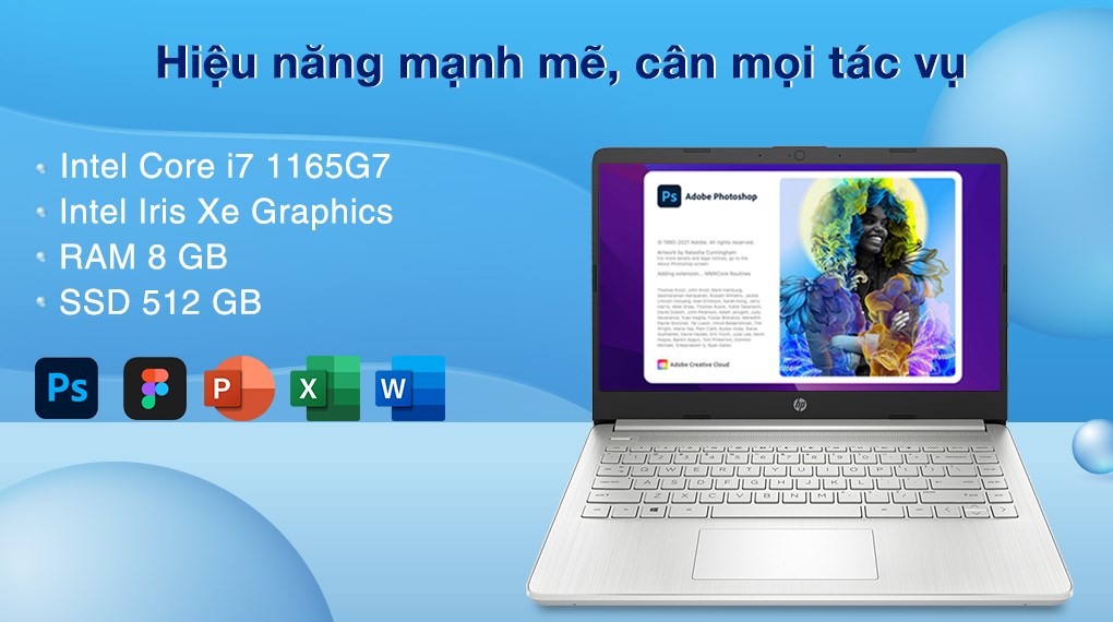 Laptop HP 14s dq2550TU i7 1165G7/8GB/512GB/Win11 (470D5PA)