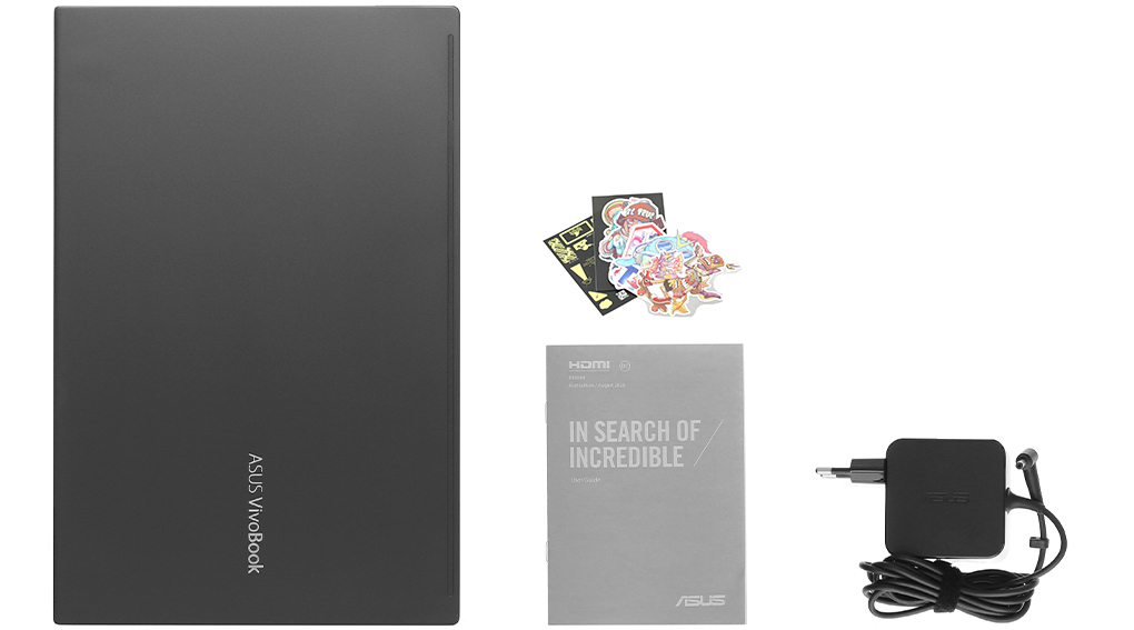 Bộ sản phẩm gồm: Sách hướng dẫn, Sạc Laptop Asus, Thùng máy