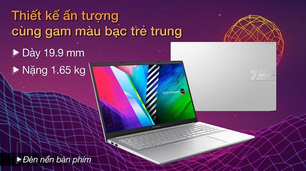 Laptop Asus VivoBook Pro 15 OLED M3500QC R5 5600H/16GB/512GB/4GB RTX3050/Win11 (L1388W)
