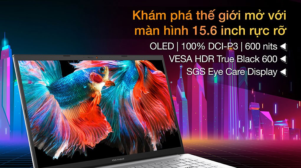 Laptop Asus VivoBook Pro 15 OLED M3500QC R5 5600H/16GB/512GB/4GB RTX3050/Win11 (L1388W)