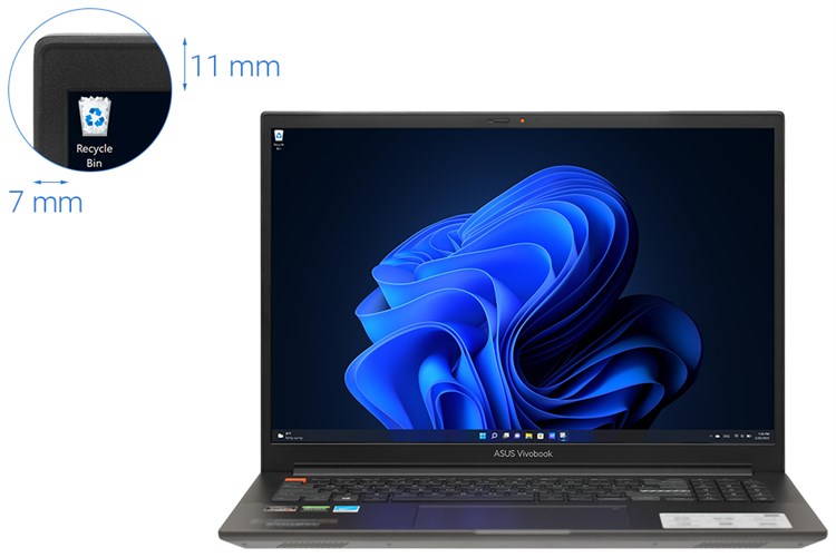 Laptop Asus VivoBook Pro 16X OLED M7600QC R5 5600H/16GB/512GB/4GB RTX3050/Win11 (L2077W) Màu Xám