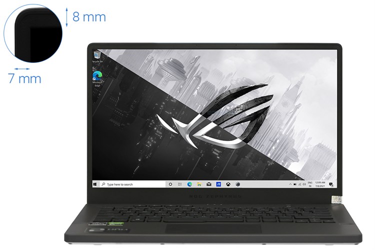 Laptop Asus Rog Zephyrus Gaming G14 GA401QH R7 5800HS/8GB/512GB/4GB GTX1650/120Hz/Túi/Win11 (K2091W) Màu Xám
