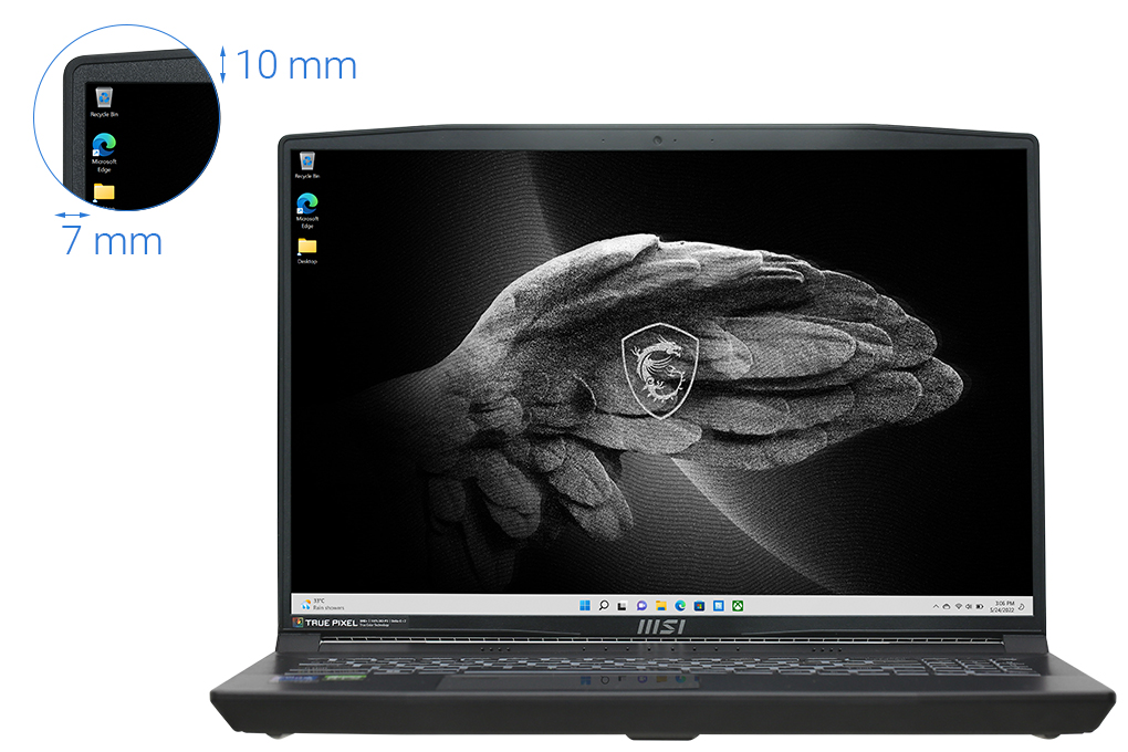 Laptop MSI Creator M16 A12UC i7 12700H/16GB/512GB/4GB RTX3050/Túi/Chuột/Win11 (292VN) Màu Xám
