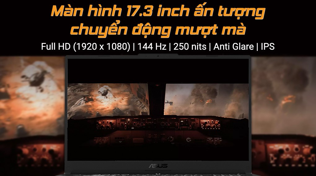 Laptop Asus TUF Gaming FA707RC R7 6800H/8GB/512GB/4GB RTX3050/144Hz/Win11 (HX130W)