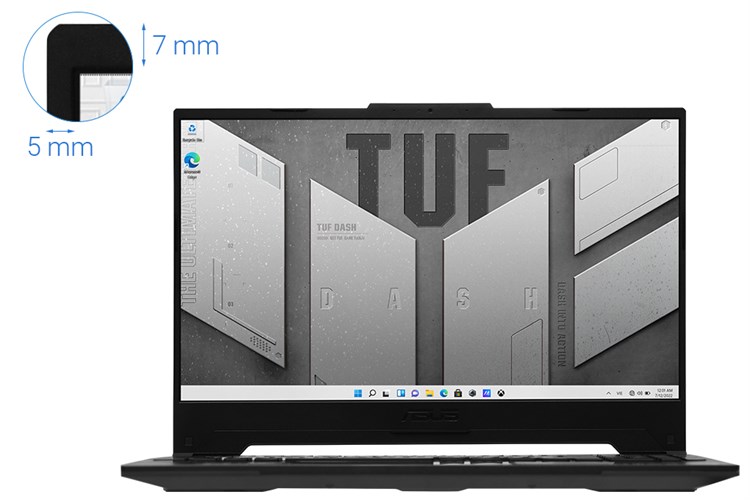 Laptop Asus Gaming TUF Dash F15 FX517ZC i5 12450H/8GB/512GB/4GB RTX3050/144Hz/Win11 (HN077W) Màu Đen